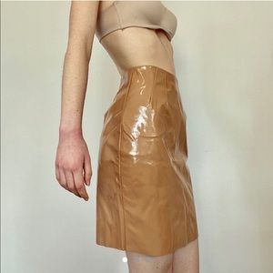 Brown PVC skirt